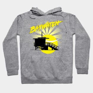 Baywatch Lifeguard Tower Sunset Hoodie